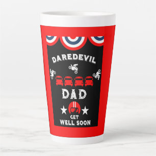 Caneca De Café Latte Perna Quebrada Engraçada Fica Bem