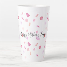 Caneca De Café Latte Pérolas de Rosa de Pêssego Cor-de-Água Rosa