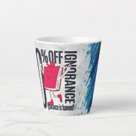Caneca De Café Latte Personagem de Livro de Leitura Caprichoso Fofo