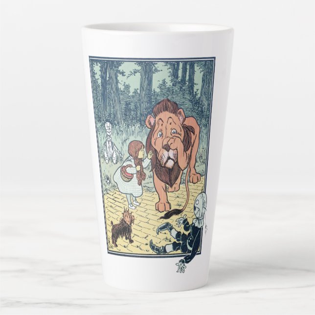 Caneca De Café Latte Personagens Clássicos de O Mágico de Oz, Estrada d (Frente)