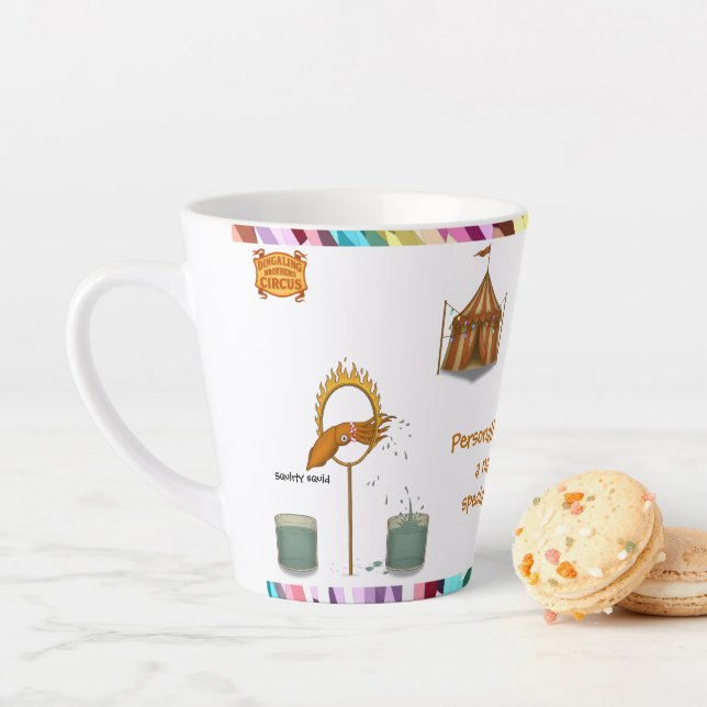 Caneca De Café Latte Personalise: Squirty squid (In Situ)