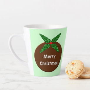 Caneca De Café Latte Personalização de pudim de Natal