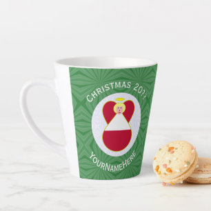 Caneca De Café Latte Personalização do Anjo de Natal da Bandeira da Áus