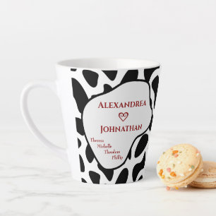 Caneca De Café Latte Personalização Moderna da Família de Pais Mãe 