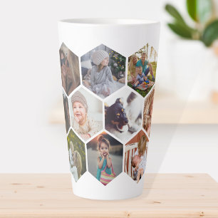 Caneca De Café Latte Personalizadas Fotos Personalizadas da Família Ho