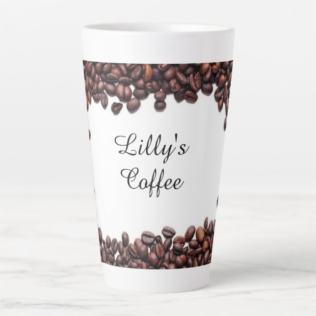 Caneca De Café Latte Personalizado (Frente)