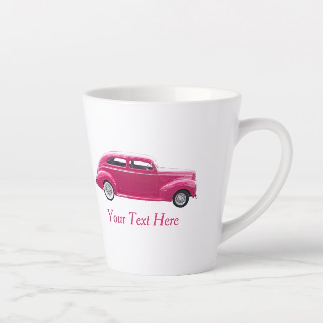 Caneca De Café Latte Personalizado 1940 Famous American Make Sedan (Direita)