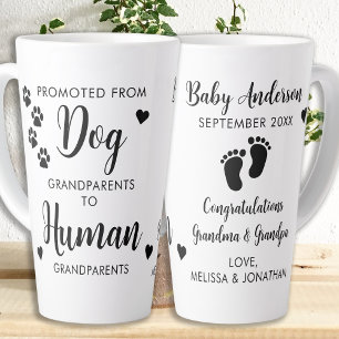 Caneca De Café Latte Personalizado Promovido A Partir De Avós Cachorro