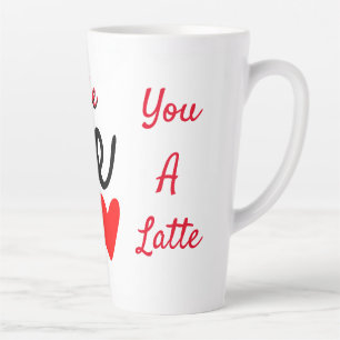 Caneca De Café Latte Personalizado Te Ama Um Latte