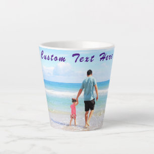 Caneca De Café Latte Personalizado Texto Personalizado Da Lista De Foto