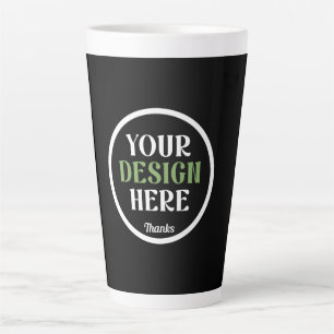 Caneca De Café Latte personalizado, único, elegante e minimalista