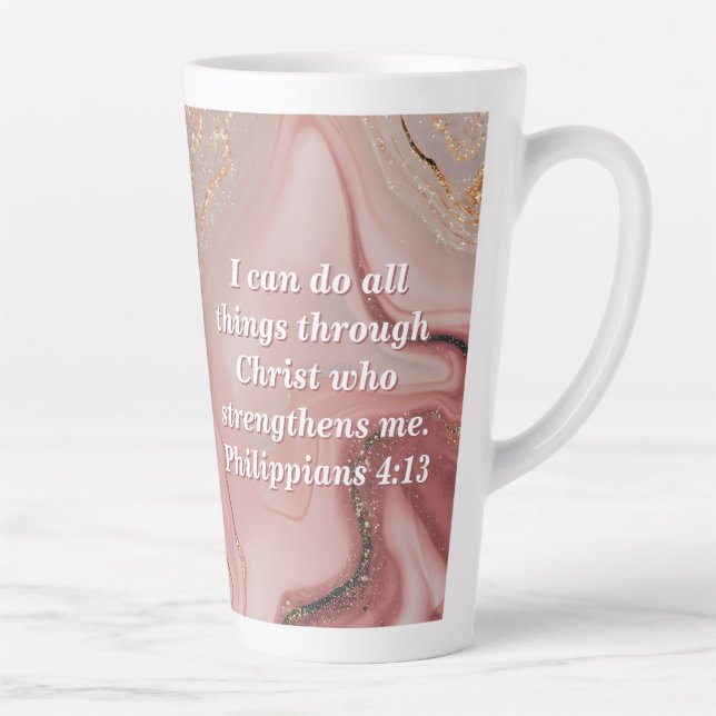 Caneca De Café Latte Personalizar a Cotação de Scripting de Bíblia Pers (Direita)