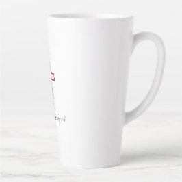 Caneca De Café Latte Personalizar a Cruz Holly de Natal