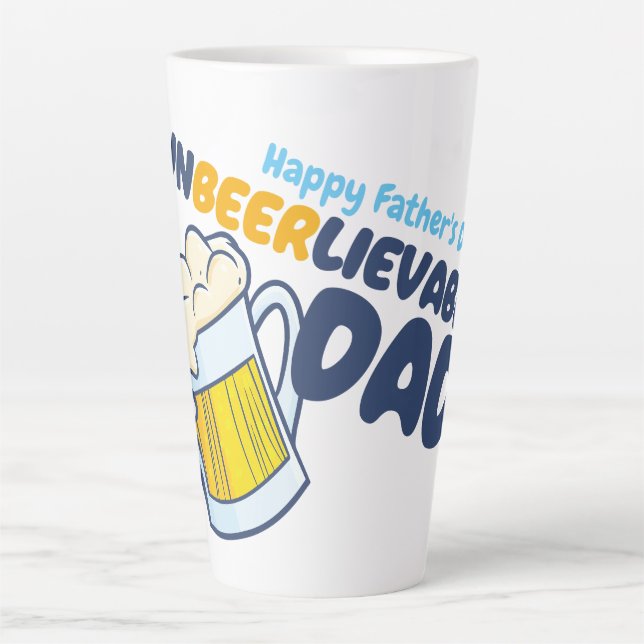 Caneca De Café Latte Personalizar Dia de os pais | Pai incomportável (Frente)