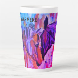 Caneca De Café Latte Personalizar os amantes do Cavalo Latte Mug