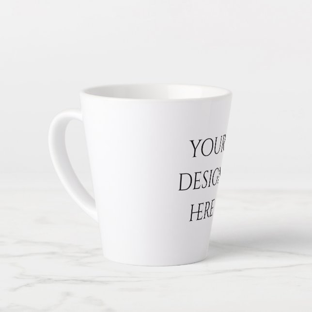 Caneca De Café Latte Personalizar ou Customizar  (Ângulo esquerdo)
