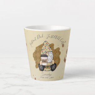 Caneca De Café Latte Personalizar para Pai de Lover de Café   Vintage