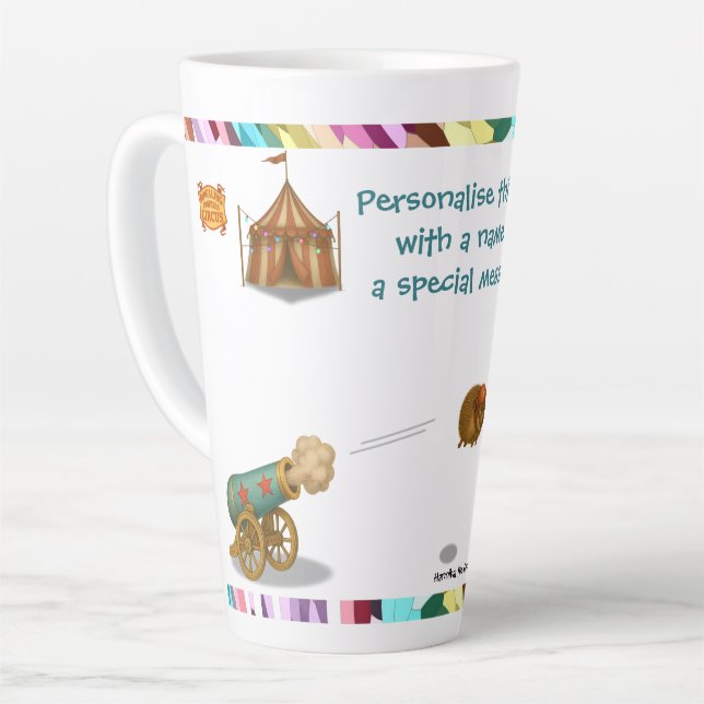 Caneca De Café Latte Personalize: Hannibal a Bola de Canhão (Ângulo esquerdo)