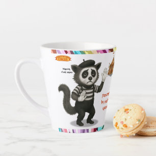 Caneca De Café Latte Personalize: Marcel, civeta mímica