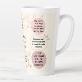 Caneca De Café Latte Personalized Christian Daily Affirmations Quotes