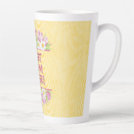 Caneca De Café Latte Personalized Floral Tulip and Daffodil