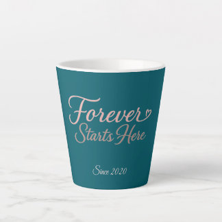 Caneca De Café Latte Personalized gift with the date the relationship