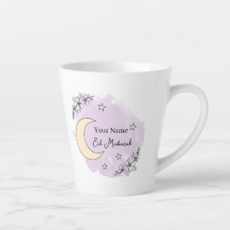 Caneca De Café Latte Personalized Lavender Eid Mubarak Coffee Mug
