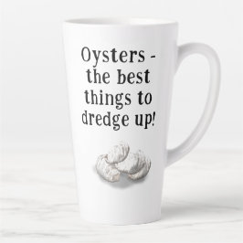 Caneca De Café Latte Personalized Oyster Fisherman's Latte Mug