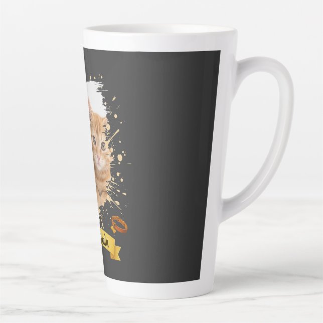 Caneca De Café Latte Personalized Photo Pet Mug (Direita)