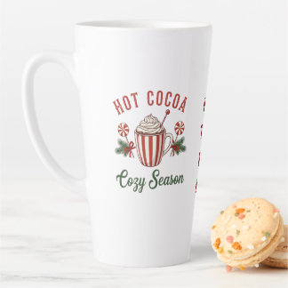 Caneca De Café Latte Personalized Retro Hot Cocoa Cozy Season