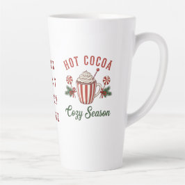 Caneca De Café Latte Personalized Retro Hot Cocoa Cozy Season
