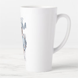 Caneca De Café Latte Personalized Super Mom with Son and Daughter Gift