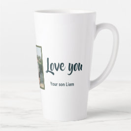 Caneca De Café Latte Personalized Winter Penguin “Best Mom Ever”