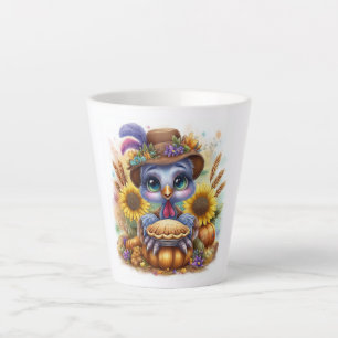 Caneca De Café Latte Peru de Outono Fofo
