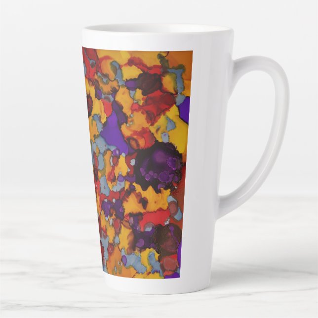 Caneca De Café Latte Pesadelo de Confetes (Direita)