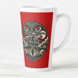 Caneca De Café Latte Pesadelos Assombrados Halloween