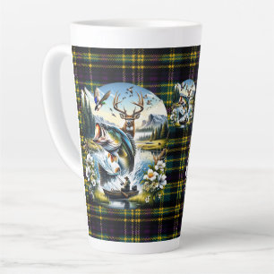 Caneca De Café Latte Pesca, Caça ao Veado, Pato