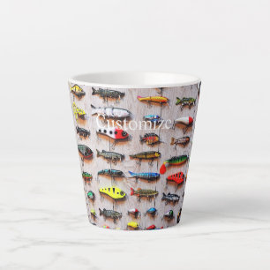 Caneca De Café Latte Pesca Clássica Arrasta Thunder_Cove