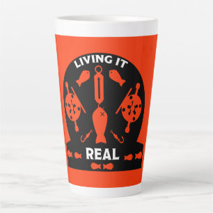 Caneca De Café Latte Pesca do salmão selvagem