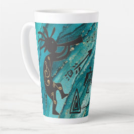 Caneca De Café Latte Petrogliceróis Americanos Kokopelli