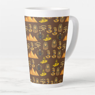 Caneca De Café Latte Pharaoh's Legacy: Antique Egyptian Patterns 