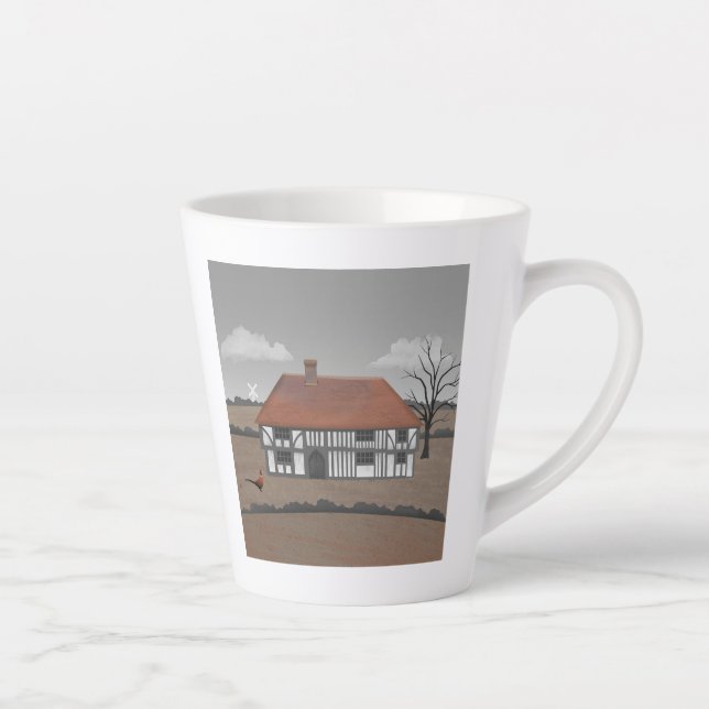 Caneca De Café Latte Pheasant Farmhouse (Direita)