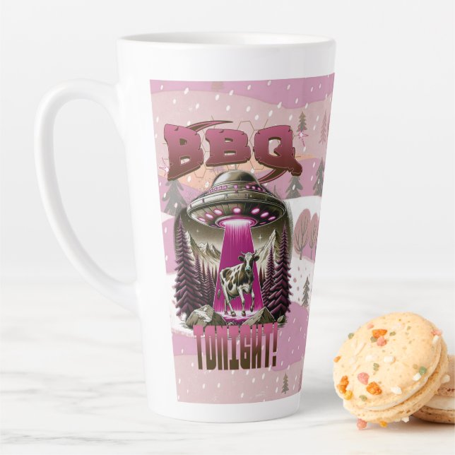 Caneca De Café Latte Piada de rapto de CHURRASCO alienígena (In Situ)