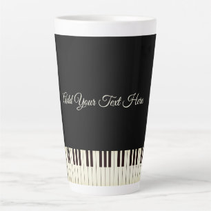 Caneca De Café Latte Piano Keys Piano