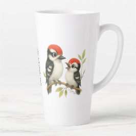 Caneca De Café Latte Pica-pau-bico-vermelho vocal