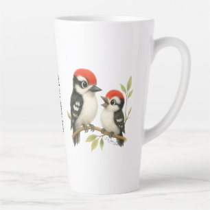 Caneca De Café Latte Pica-pau-bico-vermelho vocal