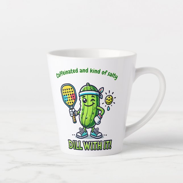 Caneca De Café Latte Pickleball Funny Coffee Mug Drinkware Kitchen (Direita)
