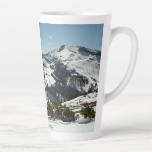 Caneca De Café Latte Picos Nevados das Montanhas Grand Teton II Foto