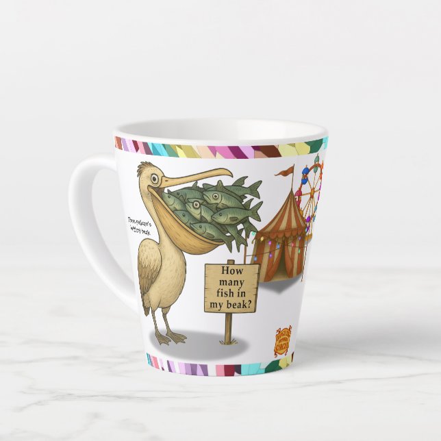 Caneca De Café Latte Pierre pelican's brilliant beak (Ângulo esquerdo)