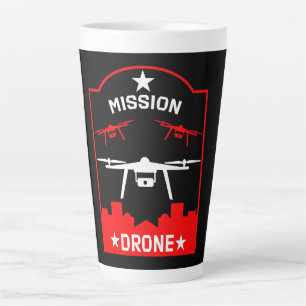 Caneca De Café Latte Piloto de Drone Hobby